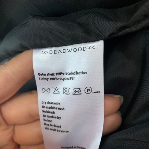 DEADWOOD Recycled women leather jacket, designer - Picture 12 of 13